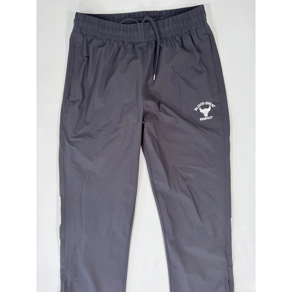 Under Armour Pants Performance Project Rock Mens L Bull Blood Sweat Respect Gray - Picture 2 of 10